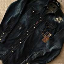 Джинсовая рубашка DSQUARED2, оригинал, размер 48, Made in It, в Челябинске