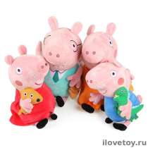 Плюшевые поросята 4 шт Семья Пеппа Peppa Pig family 19-26 с, в Москве
