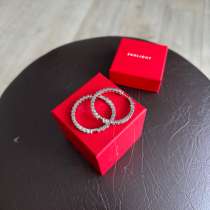 Серьги из серебра с фианитами, в Казани